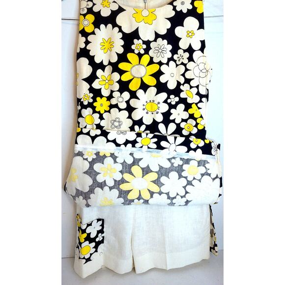 Vintage Siren Sportswear Psychedelic Floral Romper Playsuit Skort READ - Picture 7 of 9